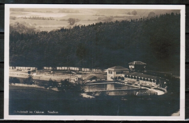 Ansichtskarte Michelstadt, Stadion und Schwimmbad, um 1930 / 1935, in guter einwandfreier Erhaltung !