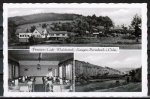 AK Brombachtal / Langen-Brombach, Pension - Caf "Waldesruh" - Ad. Weber, gelaufen um 1956, re. u. strkerer Knick