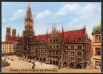 Ansichtskarte von Alt-Mnchen - "Neues Rathaus mit Marienplatz", Reprint ca. 1980