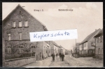 Ansichtskarte Bad Knig, Bahnhofstrae mit Deutschem Hof - Eingang an der Straenseite, gelaufen 1914