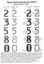 Infoblatt im C5-Format mit der Gegenberstellung der Unterschiede bei den Wertstufe-Ziffern der Typenrder in Gravur- und Spritzguss-Type