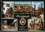 Ansichtskarte Michelstadt mit 5 Stadt-Ansichten, datiert 10/1962