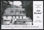 Pensions-Prospekt von Oberzent / Kailbach, Gasthaus und Pension "Zum Hirschen" - Familie Hirsch, ca. 1960 / 1965 ?