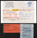 Bund 1614 als portoger. EF mit 450 Pf Frauen auf Nachnahme-Postkarte von 2001, codiert, nicht eingelst zurckgegangen - 2. Stpl. von Rcksendung