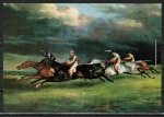Ansichtskarte von Gericault - "Rennen in Epsom" (fliegende Pferde ... ! )