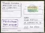 Bund ATM 1 - Marke zu 300 Pf in Gravur-Type als portoger. EF auf Inlands-Pckchen-Adresse von 1982-1989