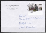 Berlin 776 als portoger. EF mit 80 Pf 750 Jahre Berlin / SM aus Bogen auf Brief bis 20g von 1987-1989 im Bundesgebiet mit Bund-Stempel