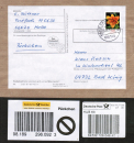 Bund 2534 als portoger. EF mit 390 Cent Blumen aus Rolle auf Inlands-Pckchen-Adresse von 2006-2009 mit Pckchen-Label