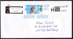 Bund 3748 Skl. (Mi. 3751) als portoger. MiF mit 100 Cent Katze als Skl.-Marke auf Langformat-Prio-Brief 20-50g von 2024, ca. 23,5 cm lang