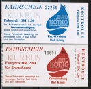2 verschiedene Kurbus-Fahrscheine, ca. 1990er-Jahre