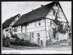 Buch-Abbildung eines Bauernhauses aus Paffenbeerfurth, ca. 1905 / 1908, ca. 11,4 x 15,1 cm gro, ausgeschnitten aus Buch, rs. unbedruckt