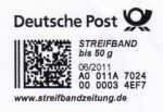 Label der Deutschen Post AG fr Streifbandzeitungen