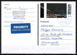 Bund 3789 als portoger. EF mit 95 Cent Planetarium auf Auslands-Postkarte von 2023-2024 nach Frankreich, codiert