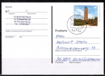 Bund 3391 als portoger. EF mit 45 Cent Leuchtturm "Darer Ort" auf Inlands-Postkarte von 2018-2019, codiert