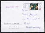 Berlin 679 als portoger. EF mit 80 Pf Otto Mueller / 2 badende Mdchen auf Drucksache 20-50g von 1982 ins Bundesgebiet