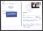 Bund 1817 als portoger. EF mit 200 Pf EZM aus Film-Block auf bersee-Luftpost-Postkarte von 2002 nach China, AnkStpl.