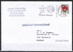 Bund 2968 als Ganzsachen-Umschlag mit eingedruckter Marke 58 Cent Blumen als Ausl.-Infobrief 16g von 2012 (!) nach Dnemark, codiert