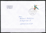 Bund 3025 als portoger. EF mit 145 Cent Jugend 2013 / Blaumeise auf "kleinformatigem" Inlands-Brief ber 50g von 2013-2019, codiert, B6-Format