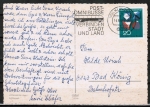 Bund 547 als portoger. EF mit 20 Pf Harzer Bergbau auf Inlands-Postkarte von 1968-1970