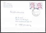 Berlin 788 als portoger. MeF mit 2x 40 Pf Frauen-Serie auf Briefdrucksache bis 20g von 1989-1991, leichte Stempelmngel