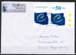 Bund 2049 als portoger. MeF mit 2x 110 Pf Europarat auf Inlands-Kompakt-Brief 20-50g von 1999, codiert