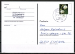 Bund 2794 Skl. (Mi. 2851) als portoger. EF mit 45 Cent Blumen / Maiglckchen" als Skl.-Marke auf Inlands-Postkarte von 2011-2019, codiert