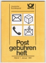 Bund / Berlin Original-Gebhrenheft vom 1.1.1981 in guter / einwandfreier Erhaltung !