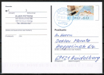 Bund ATM 8 "Briefe schreiben" - Marke zu 0,60  als portoger. EF auf Inlands-Postkarte von 2019-2021, codiert