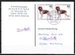 Bund 1797 als portoger. MeF mit 2x 80 Pf Jugend 1995 / Mnsterlnder auf Einzel-Anschriftenprfungs-Postkarte vom Nov. 1997, codiert, rs. PrfStpl.