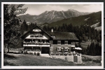 Ansichtskarte von Kleinwalsertal / Riezlern - Schwende, Gasthaus - Caf - Pension "Bergblick" - Franz und Narzisse Holzer, wohl 1950er-Jahre