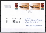 Bund 3297 als portoger. MeF mit 2x 90 Cent Opel Manta als Nassklebe-Marke auf Prio-Brief bis 20g von 2019-2021, codiert