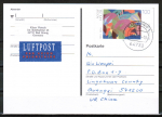 Bund 2316 als portogerechte EF mit 100 Cent Adolf Hlzel auf bersee-Luftpost-Postkarte von 2003-2010 nach China/AnkStpl.