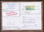 Bund ATM 1 - Marke zu 230 Pf als portoger. EF auf Pckchen-Adresse von 1981 / Ersttag 2.1.1981