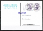 Bund 1332 als portoger. MeF mit 2x 60 Pf Frauen auf Einzel-Anschriftenprfungs-Postkarte vom Mrz 1993, rs. Prfstpl.