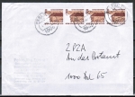 Berlin 799 als portoger. MeF mit 4x 300 Pf SWK aus Rolle auf Brief mit 2 Postzustellungsauftrgen vom Aug. 1989