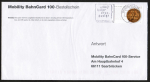 Bund 2511 als portoger. EF mit 145 Cent Goldene Bulle als Skl.-Marke auf Langformat-Inlands-Brief ber 50g von 2006, codiert, ca. 21,4 cm lang