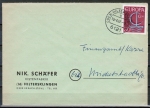 Brief mit wunderschnem Stempel von Ober-Hiltersklingen von 1967, Umschlag kleine Mngel, Einriss rechts