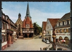 AK Michelstadt, Marktplatz mit Rathaus, gelaufen 1962