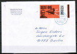 Bund 3749 als portoger. EF mit 85 Cent Bertolt Brecht auf Inlands-Brief bis 20g von 2023-heute, codiert, Marke kl. Schrfung + Umschlag li.o. Fehlstelle