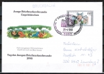 Bund 1455 als portoger. EF mit 60 Pf Jugend 1990 auf Inlands-Drucksache bis 20g mit motivgleichem Sonderstempel von 1990