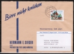 Berlin 763 als portoger. EF mit 80 Pf Zoo - Elefantentor auf Warensendung 20-50g von 1986 im Bundesgebiet mit Bund-Stempel