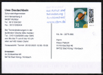 Bund 3670 Skl. (Mi. 3678) als portoger. EF mit 70 Cent Briefe-Dauerserie als Skl.-Marke auf Inlands-Postkarte von 2022-2024, codiert