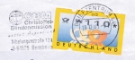 Bund ATM 3.3 - mit magerem Posthorn-Eindruck - Marke zu 110 Pf gestempelt - auf Briefstck
