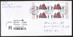 Bund 2614 als portoger. MeF mit 4x 65 Cent Riga / Lettland auf Langformat-Inlands-bergabe-Einschreibe-Brief bis 20g von 2007, codiert, 22 cm lang
