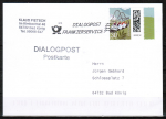Bund 3732 als portoger. EF mit 30 Cent Briefe-Dauerserie aus Bogen mit SR auf Inlands-Dialogpost-Postkarte von 2023, codiert