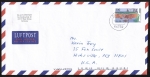 Bund 1873 als Sonder-Ganzsachen-Umschlag USo 3 mit eingedr. Marke 300 Pf Boddenl. - 1998/1999 als bersee-Luftpost-Brief nach USA, vs. codiert