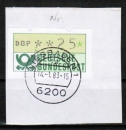 Bund ATM 1 - Marke zu 25 Pf in Gravur-Type auf kleinem Briefstck mit sauberer Terminal-Stempelung Wiesbaden / ta