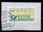Bund ATM 1 - Marke zu 45 Pf in Gravur-Type auf kleinem Briefstck mit sauber Stempelung Wiesbaden / td- kein Terminal-Stempel