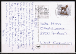 Berlin 805 als portoger. EF mit 60 Pf Renee Sintenis auf Postkarte von 1988-1991 von Berlin ins Bundesgebiet, codiert