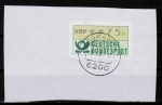 Bund ATM 1 - Marke zu 75 Pf in Gravur-Type auf kleinem Briefstck mit sauber Stempelung Wiesbaden